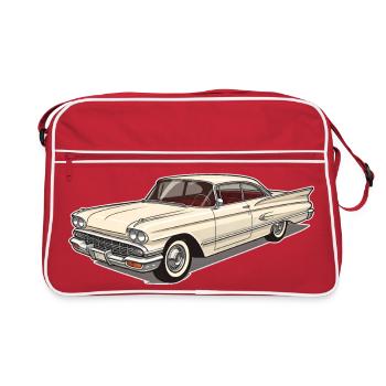 Classic Classic Car - Elegant Retro Car Design - Retro Bag - red/white - Front
