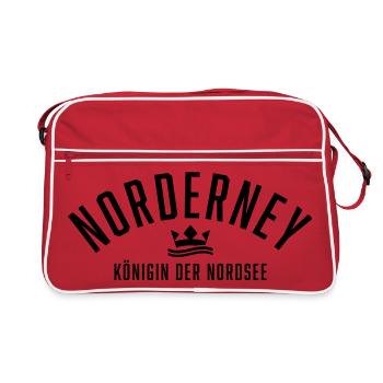 Norderney, reine de la mer du Nord - Sac Retro - rouge/blanc - Devant