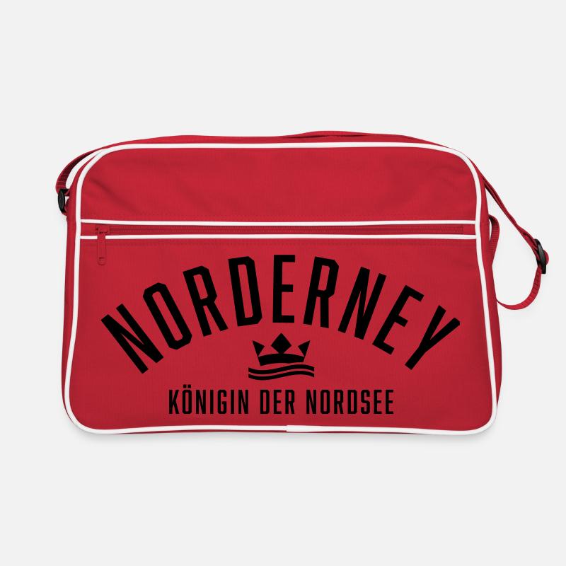 Norderney, reine de la mer du Nord - Sac Retro - rouge/blanc