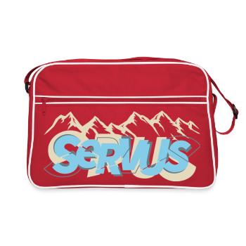 Servus Panorama - Retro Tasche - Rot/Weiß - Vorne