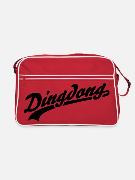Dingdong - Retro Tasche - Rot/Weiß - Vorne