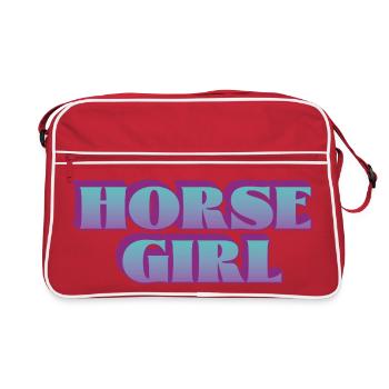 Vibrations audacieuses de fille de cheval - Sac Retro - rouge/blanc - Devant