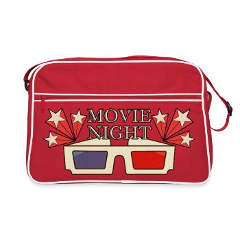 Retro Movie Night 3D Glasses Design - Retro Bag - red/white - Front