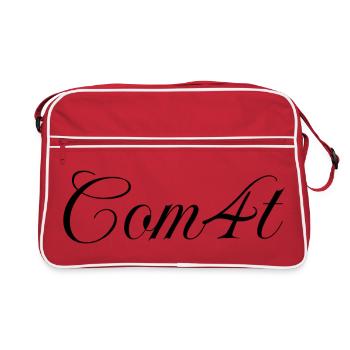 Com4t Merch – Ensemble de logos de tous les jours, noir. - Sac Retro - rouge/blanc - Devant