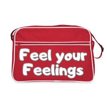 Ressentez vos sentiments - Chemise Selfcare Statement - Sac Retro - rouge/blanc - Devant