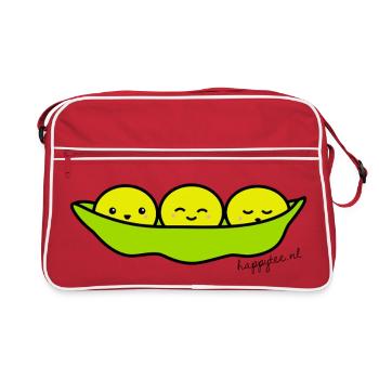 Edamame Happytee.nl - Sac Retro - rouge/blanc - Devant