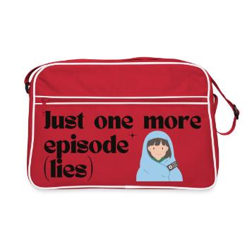 Just One More Episode K-Drama Binge merch design - Sac Retro - rouge/blanc - Devant