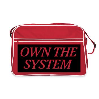 Own the System - Das eigene System - Retro Tasche - Rot/Weiß - Vorne