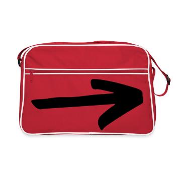 Simple arrow to design yourself - Retro Bag - red/white - Front