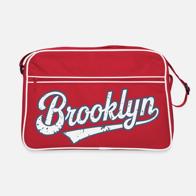 Brooklyn Vintage Worn Effect Typography Retro Bag