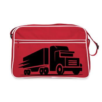 Lkw Logo - Retro Tasche - Rot/Weiß - Vorne