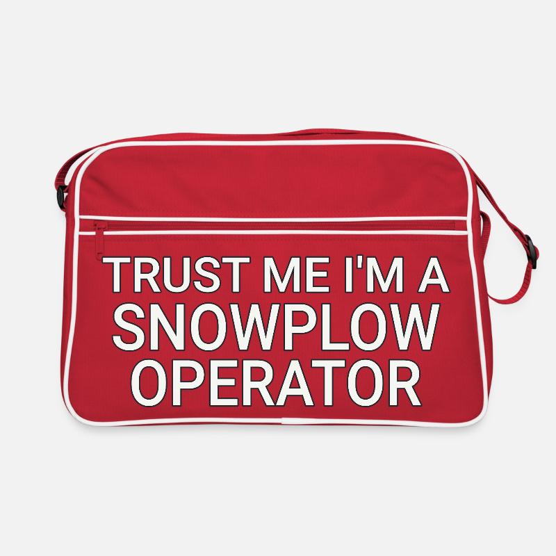 Snowplow Operator Trust Me Schneepflugfahrer Retro Tasche