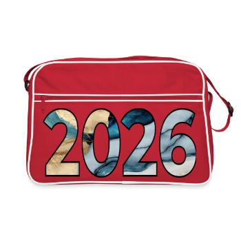 Year 2026 - Retro Bag - red/white - Front