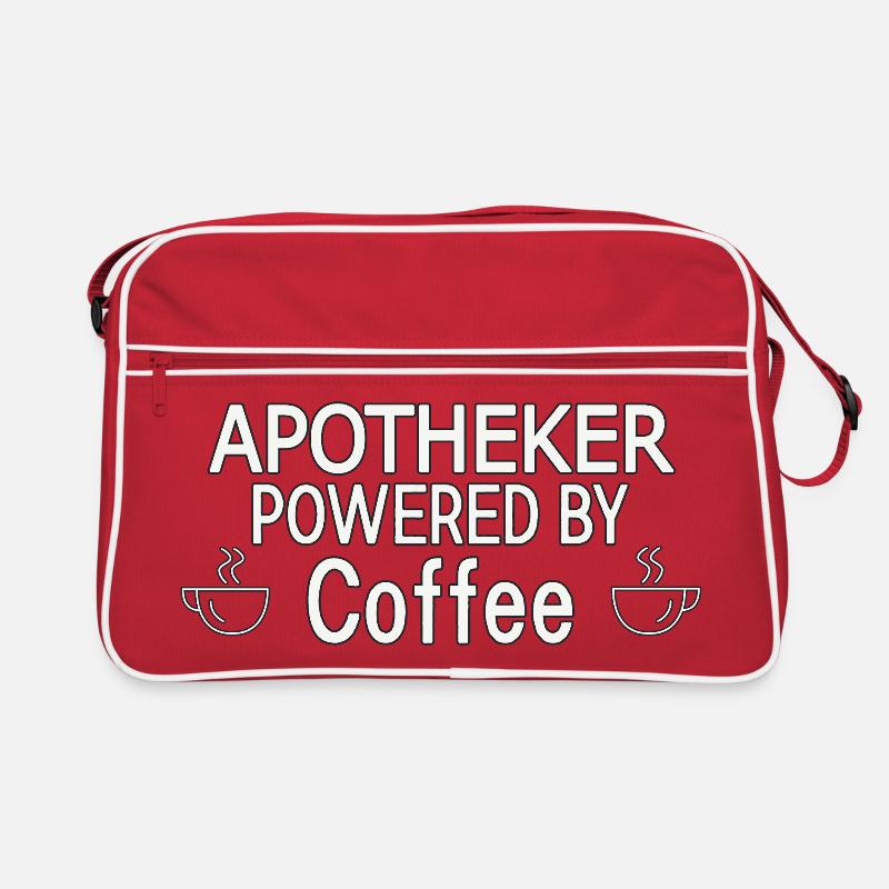 Apotheker Powered By Coffee Retro Tasche
