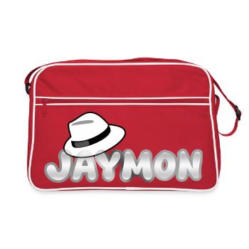 Hut Jaymon - Retro Tasche - Rot/Weiß - Vorne