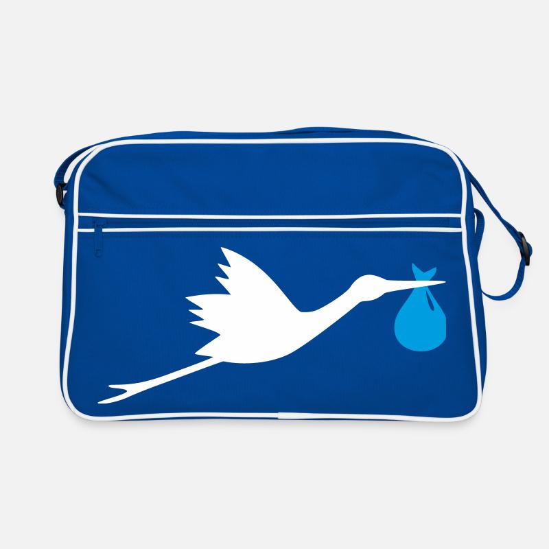 Storch Klapperstorch Junge Retro Tasche
