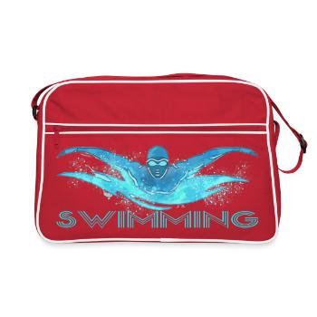 Dynamic float with water waves - Retro Bag - red/white - Front