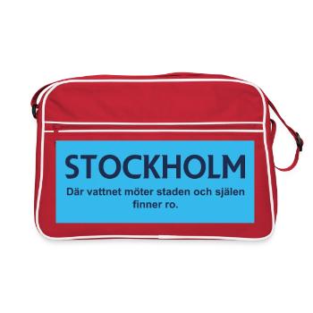 Stockholm Water Convergence - Retro Bag - red/white - Front