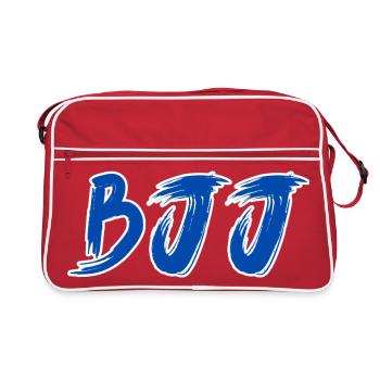 BJJ Blue Belt – Jiu Jitsu Rank Design - Retro Bag - red/white - Front