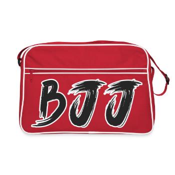 Ceinture noire BJJ – Jiu Jitsu Rank Design - Sac Retro - rouge/blanc - Devant