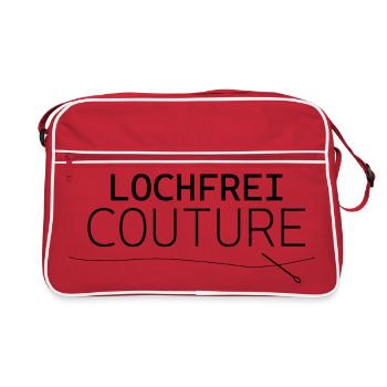 Holeless Couture – Funny Statement Design - Retro Bag - red/white - Front
