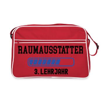 Apprenticeship as an interior decorator 3rd year of apprenticeship as a decorator - Retro Bag - red/white - Front