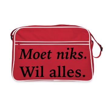 Je n’ai rien à faire, je veux tout - Sac Retro - rouge/blanc - Devant