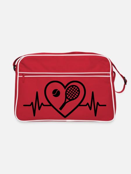 Tennis Heart - Retro Bag - red/white - Front