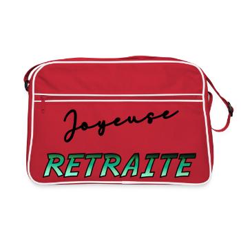 RETRAITE. RETRAITE. RETRAITEE. RETRAITE - Sac Retro - rouge/blanc - Devant