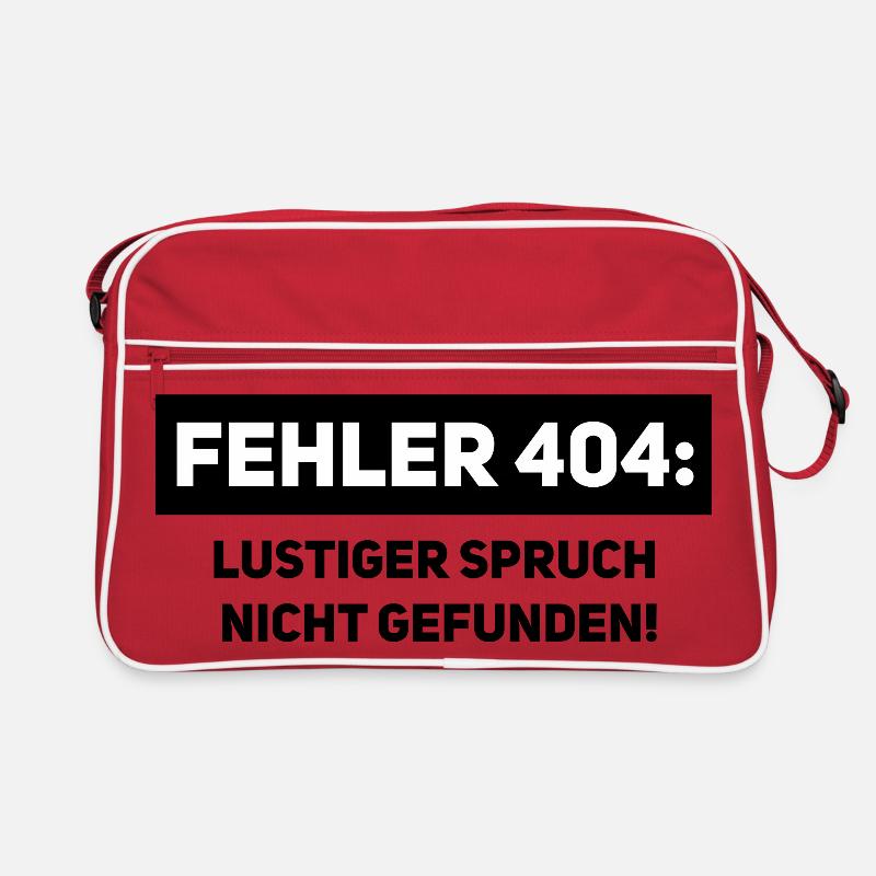 Fehler 404 – Lustiger Informatiker Spruch Retro Tasche