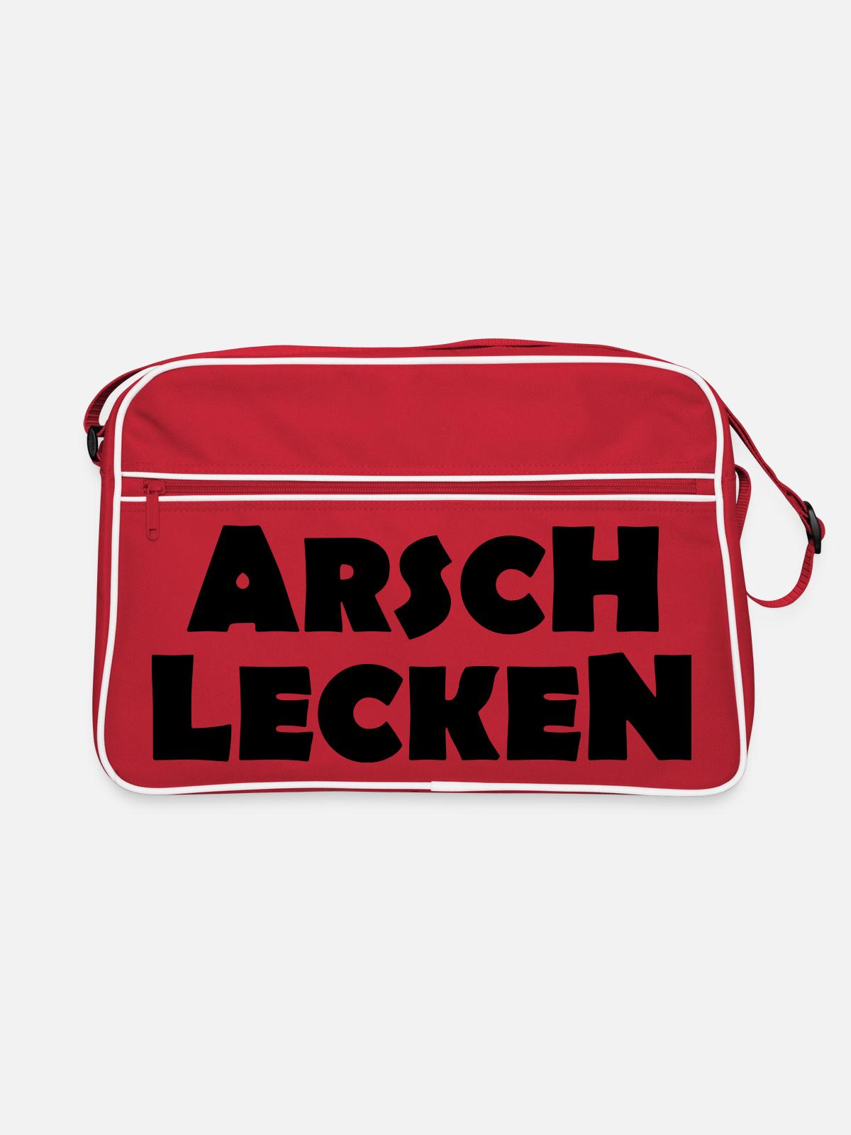 Ass licking - Retro Bag - red/white - Front
