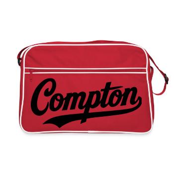 Compton Chemise Rétro Vintage Old school Rap hip hop - Sac Retro - rouge/blanc - Devant
