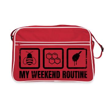 Beekeeper routine - Retro Bag - red/white - Front