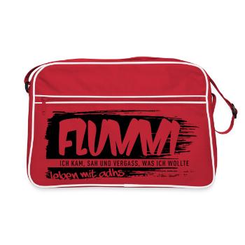 FLUMMI – Living with ADHD - Retro Bag - red/white - Front