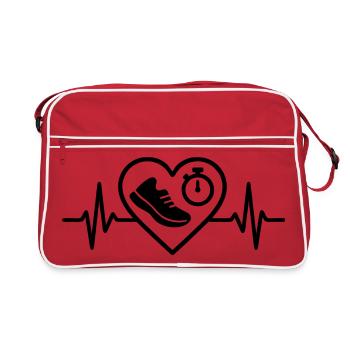 Running Heart Chaussure Chronomètre Piste - Sac Retro - rouge/blanc - Devant