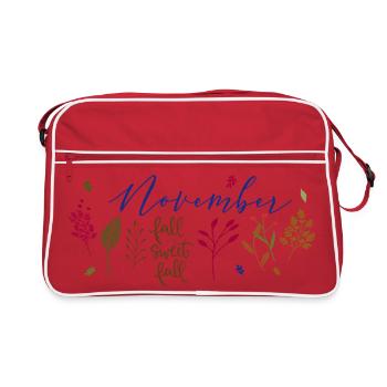 November Autumn Magic - Retro Bag - red/white - Front