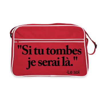 Si tu tombes je serai là - Sac Retro - rouge/blanc - Devant