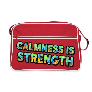 Calmness is Strength Tie-Dye - Retro Bag - red/white - Front