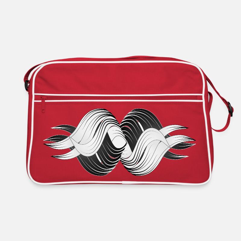 Formes abstraites – Design dynamique en noir et blanc Sac Retro