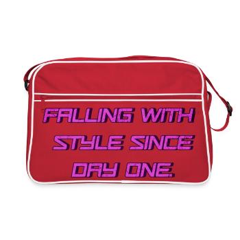 Falling with Style since Day One 💥 - Retro Tasche - Rot/Weiß - Vorne