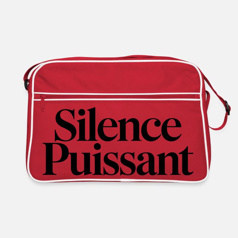 Silence Puissant – T-shirt minimaliste Sac Retro