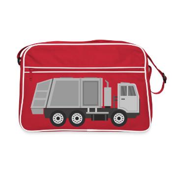 Garbage truck - Retro Bag - red/white - Front