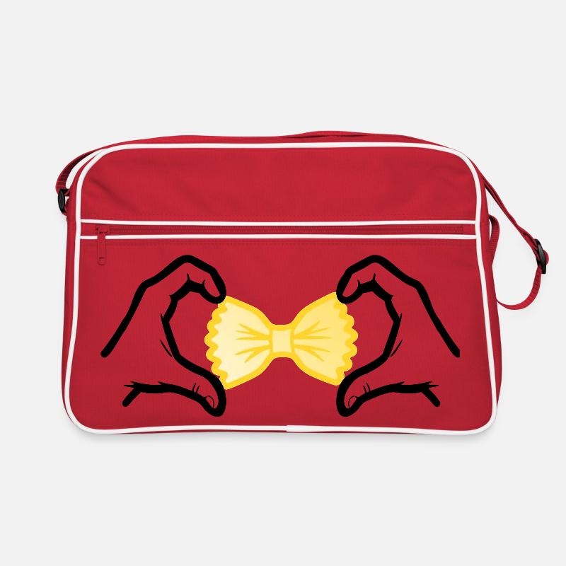 Nudeln Pasta lieben Retro Tasche