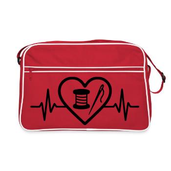 Coeur + Couture – Passion Couture - Sac Retro - rouge/blanc - Devant