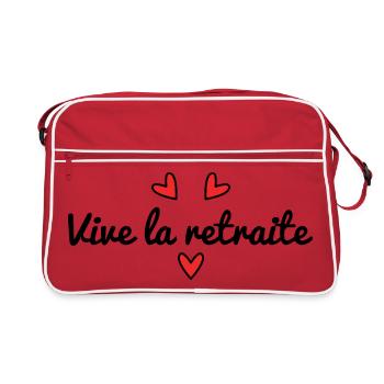 RETRAITE. RETRAITE. RETRAITEE. RETRAITE - Sac Retro - rouge/blanc - Devant