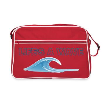 Vague de la Vie - Sac Retro - rouge/blanc - Devant