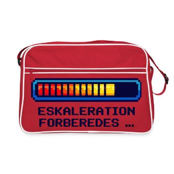Chemise d’escalade pour nerds et geeks danois - Sac Retro - rouge/blanc - Devant