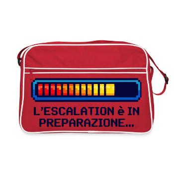 Escalade Shirt – Nerd & Geek Design Italiano - Sac Retro - rouge/blanc - Devant