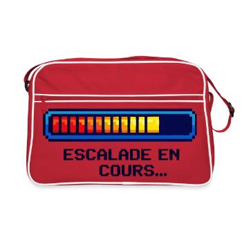 Chemise d’escalade – Geek Humor Français - Sac Retro - rouge/blanc - Devant