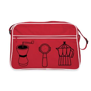 Coffee evolution - Retro Bag - red/white - Front